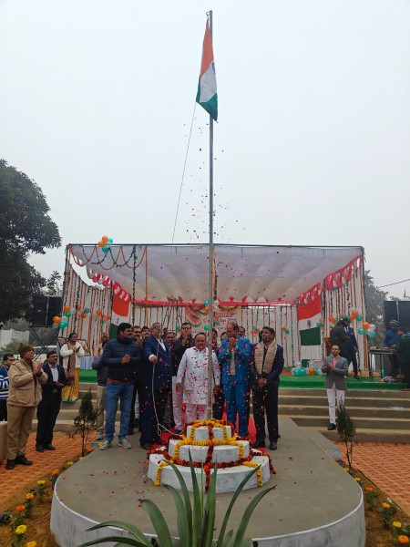 Celebrating 75th Republic Day at Major SD Singh University, Farrukhabad